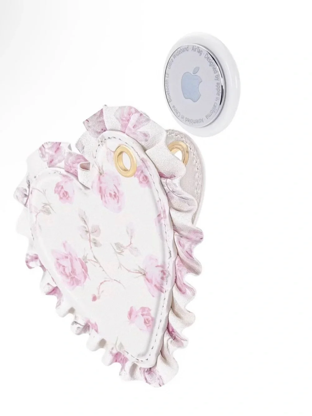 LISTING ENDS 7/12: LoveShackFancy x Target Case-Mate Ruffled Heart AirTag Charm